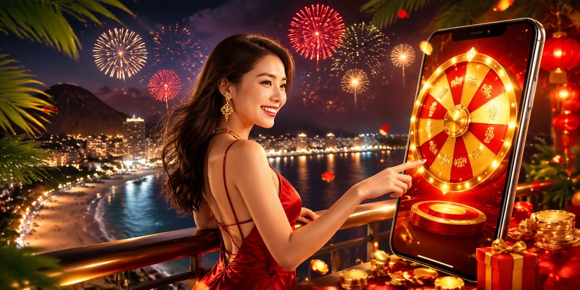 Người dùng tại Côn Đảo tham gia lucky draw trực tuyến trên bãi biển buổi chiều