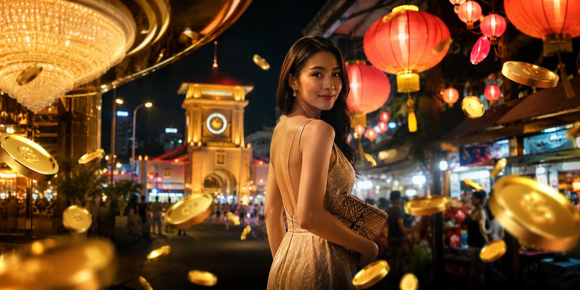 Không khí sôi động ban đêm tại TP. Hồ Chí Minh với người dùng tham gia khuyến mãi casino trực tuyến
